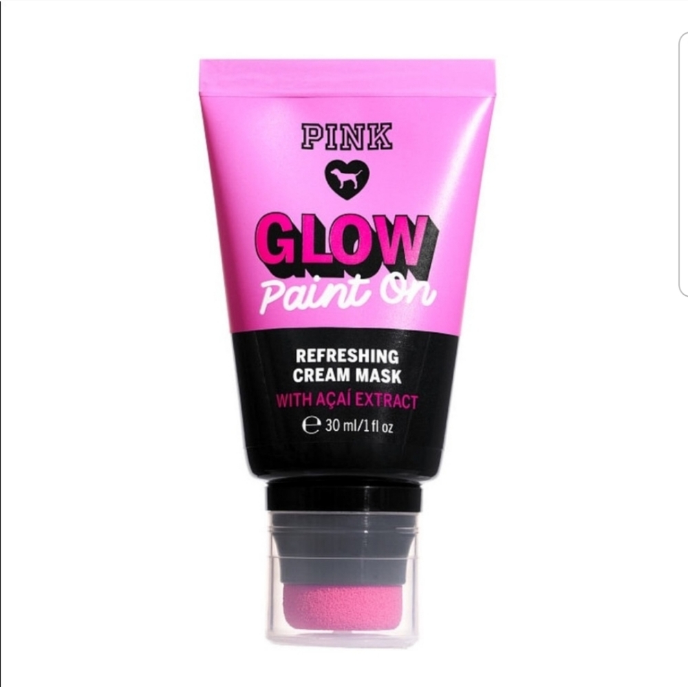 Vs pink glow paint on face mask